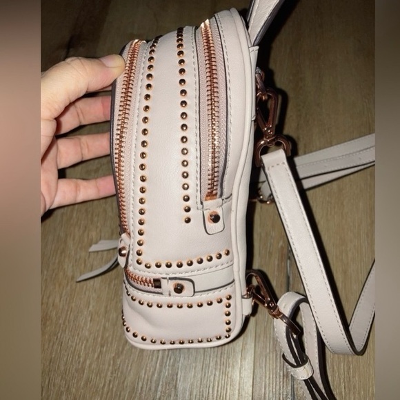 Michael Kors Rhea mini rose studded leather backpack - Picture 8 of 13